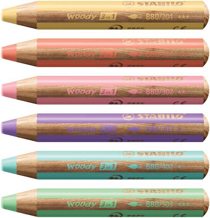 Image du produit STABILO woody 3 en 1 crayon de couleur (Vert pastel, 1 x)