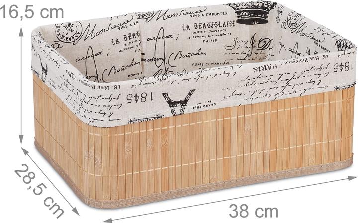Produktbild Relaxdays Aufbewahrungskorb (1 x, 38 x 28.5 x 16.5 cm)