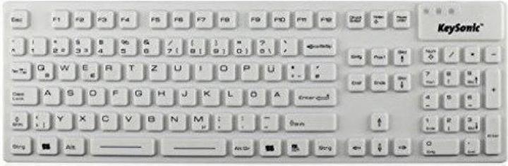 Produktbild KeySonic KSK-8030 IN Industrie Silikontastatur eronomisch wasserdicht antimikrobisch resistent gegen alkal... (DE, Kabelgebunden)