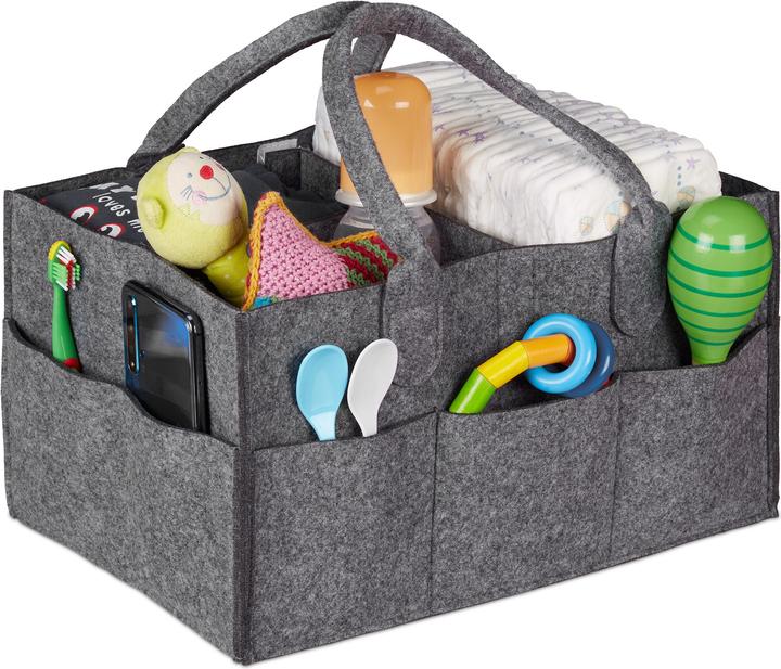 Actual product image Relaxdays Baby Diaper Caddy (1 x, 33 x 23 x 34 cm)