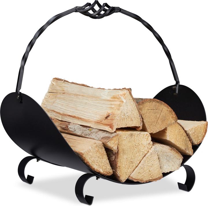Produktbild Relaxdays Kaminholzkorb Metall (43.5 x 30 x 42.5 cm)