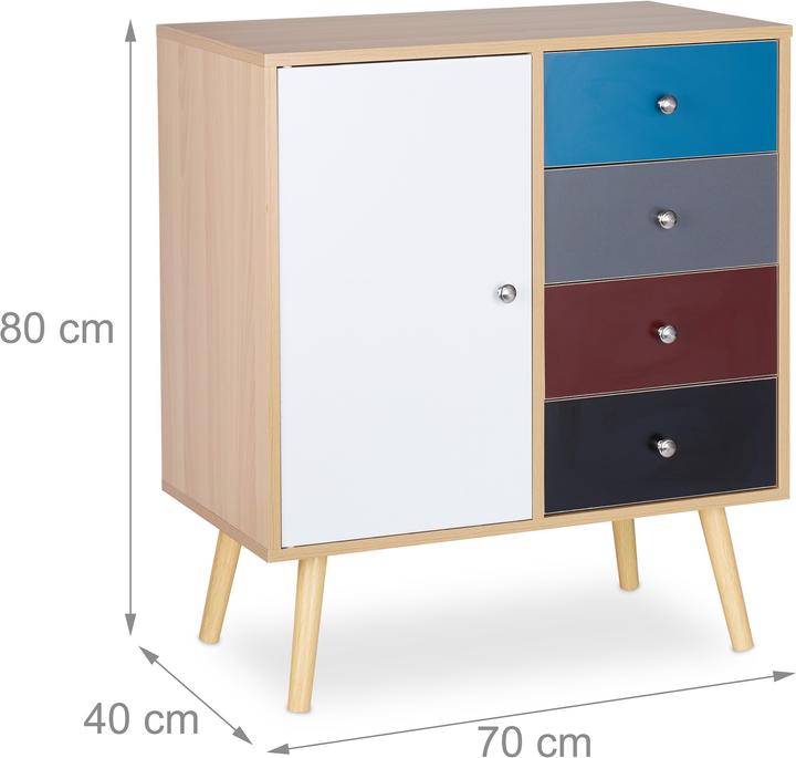 Produktbild Relaxdays Kommode (70 x 40 x 80 cm)
