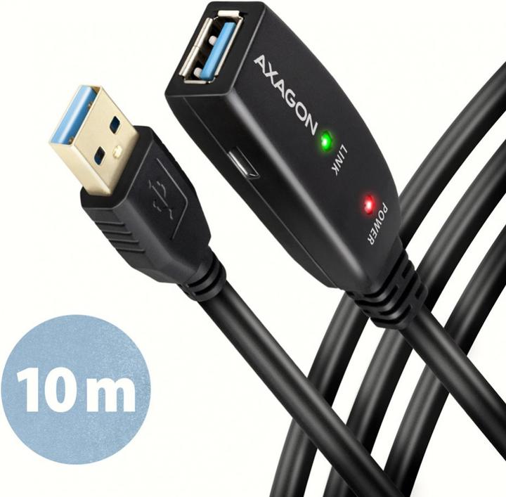 Image du produit Axagon ADR-310 Câble d'extension USB 3.2 Gen 1, actif - 10m (10 m, USB 3.2 Gen 1)