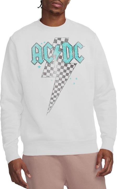 Actual product image AC/DC Unisex Adult Skewed Checkerboard Bolt Sweatshirt (XL)