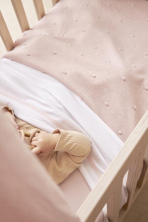 Produktbild Meyco Babydecke gross Mini Knots - soft pink - 100x150cm (100 x 150 cm)