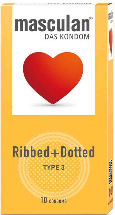 Actual product image Masculan Ribbed & Dotted" condoms (10 pcs.)