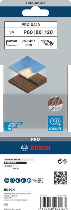 Productafbeelding Bosch Professional Zubehör Schuurbandset korrel 60, 80 (60, 80, 100)