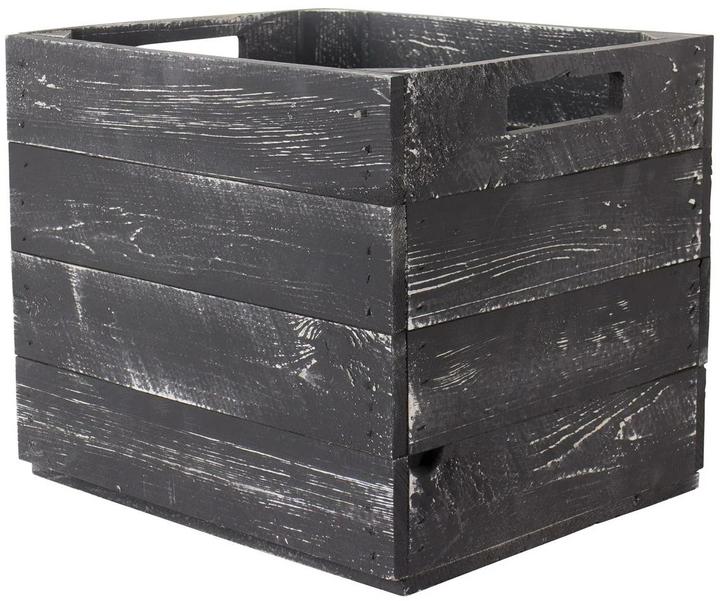 Image du produit Holz Zollhaus Boîte de rangement Vintage Black 33 x 38 cm (32.5 x 32.5 x 37.5 cm, 39.61 l)