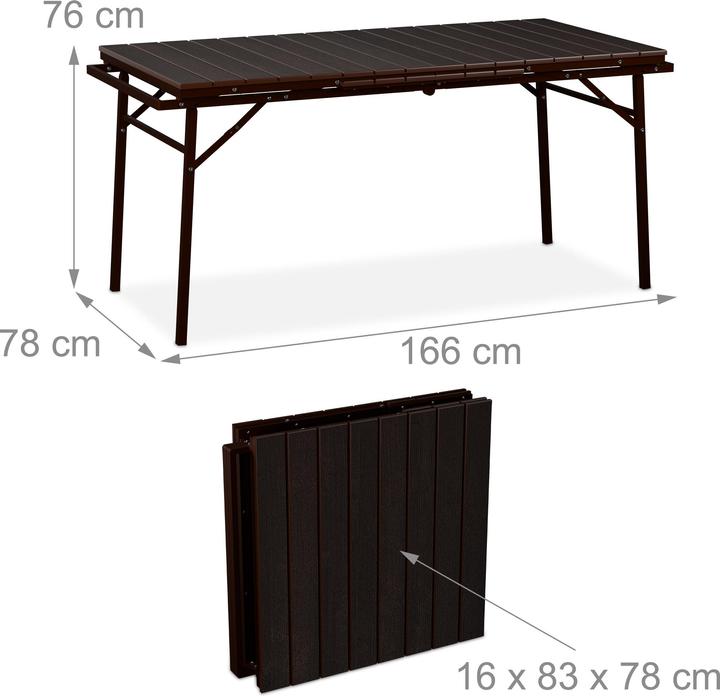 Immagine prodotto Relaxdays Tavolo da giardino (166 cm)