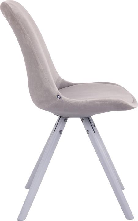Immagine prodotto CLP Sedia visitatore Toulouse Velvet Round bianco, grigio