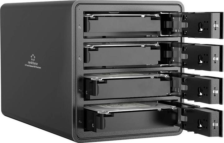 Image du produit Renkforce RF-6647598 8.9 cm (3.5 Zoll) Festplattengehäuse 4 Bay 3.5 Zoll USB-A ( (3.5")