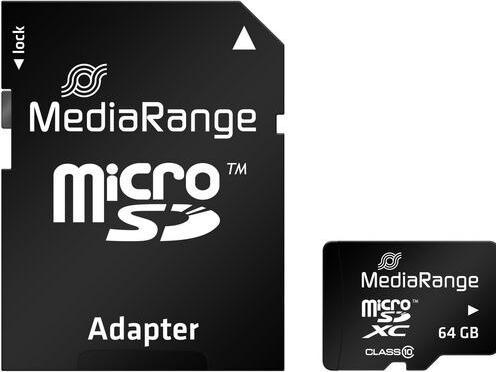 Actual product image MediaRange MR955 memory card MicroSDXC Class 10 (64 GB, microSDXC, U1)