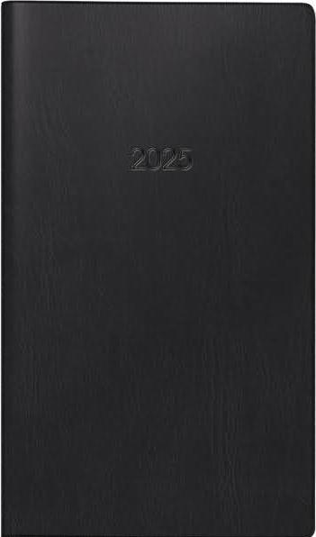Actual product image Glocken Pocket calendar 8,7x15,3cm 1 month/2 pages plastic cover black 2025