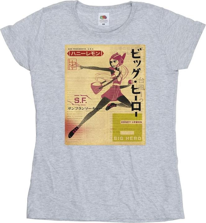 Immagine prodotto Disney Big Hero 6 Baymax Honey Lemon Newspaper Maglietta Donna (XL)