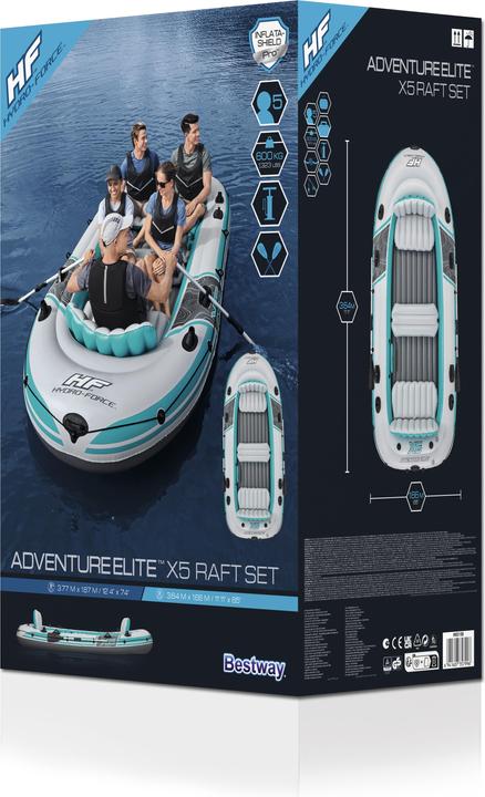 Produktbild Bestway Hydro-Force Adventure Elite X5 Raft Set (364 cm, 5 Pers.)