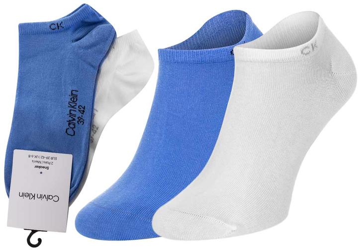 Actual product image Calvin Klein 4 Pair Low Cut Sneaker Socks Mens Short Sock, Colour:Blue, Socks & Stockings:39-42 (39 - 42)
