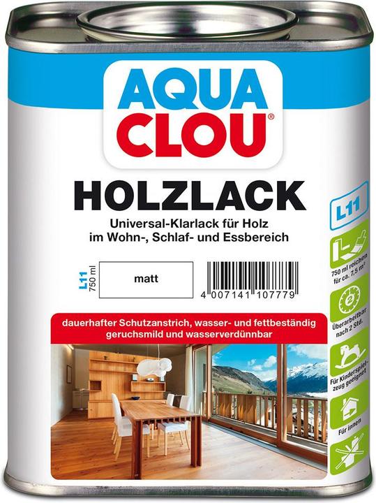 Produktbild Clou Aqua Holzlack L11 (Farblos, 0.75 l)