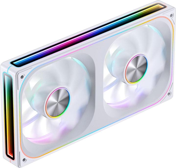 Actual product image Jonsbo ZA-240 Infinity Mirror ARGB Reverse Blade PWM Lüfter - 240mm, weiss (240 mm)
