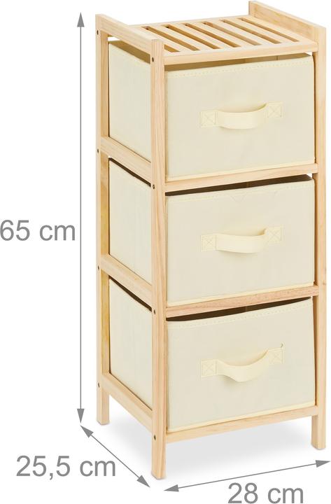 Productafbeelding Relaxdays Badkamerplank (28 x 25,5 x 65 cm)