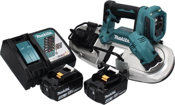 Produktbild Makita DPB 183 RM Akku Bandsäge 18 V 66 mm Brushless + 2x Akku 4,0 Ah + Ladegerät