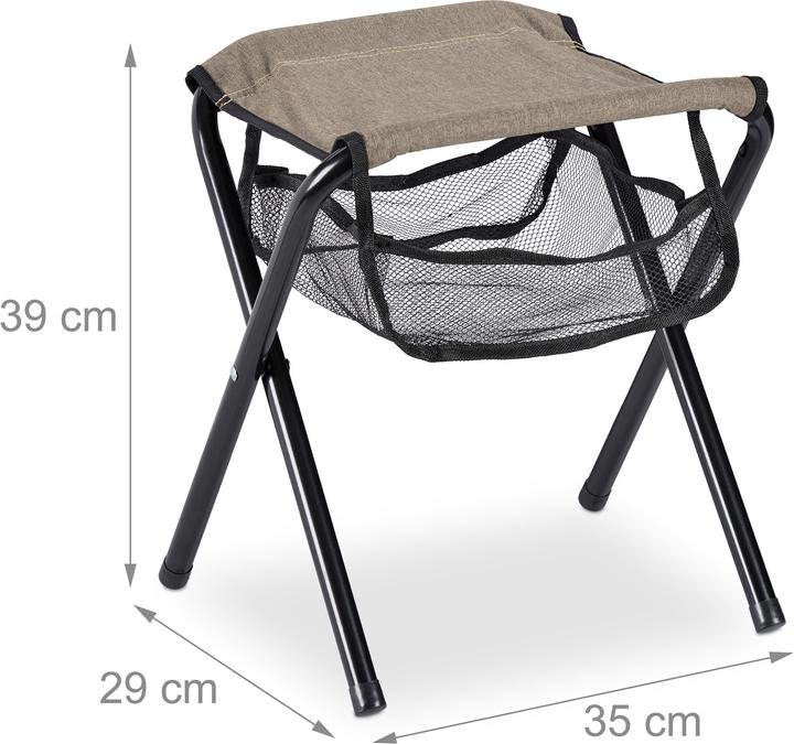 Actual product image Relaxdays Camping stool