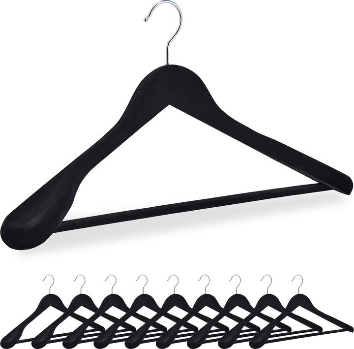 Actual product image Relaxdays Velvet hanger (10 x)