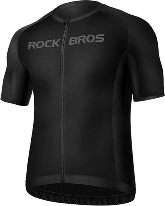 Rockbros 15120002006 short sleeve cycling jersey XXXL - black (3XL)