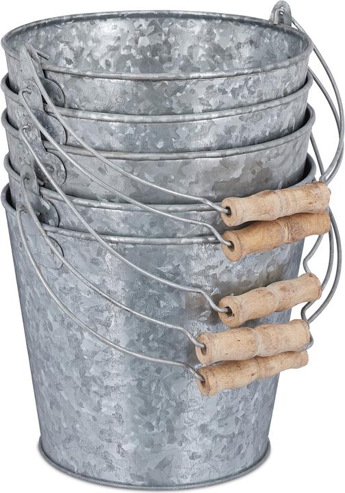 Actual product image Relaxdays Zinc pot (17 cm)
