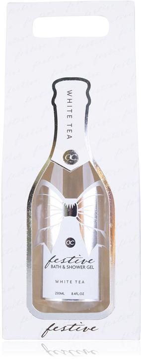 Accentra Bade- & Duschgel FESTIVE in Flasche inkl. Geschenkbox "Champagner", 250ml, Duft: White Tea, Farbe: s (250 ml)