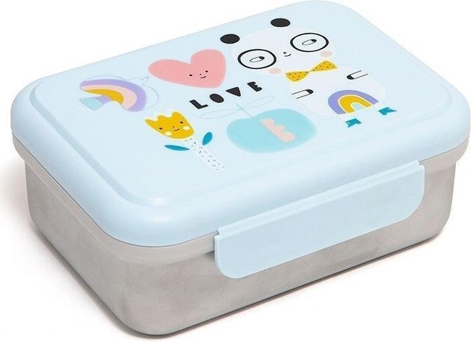 Actual product image Petit Monkey Stainless steel lunch box, Panda Love