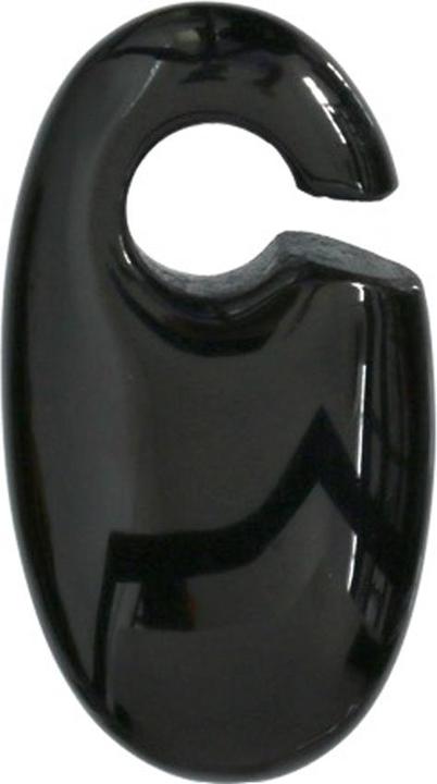 Produktbild Star Piercing Ohrgewicht lang schwarz aus Glas (Glas, ohne Messing)