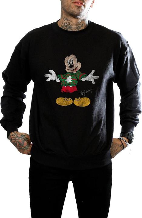 Actual product image Disney Mens Mickey Mouse Christmas Jumper Sweatshirt (M)