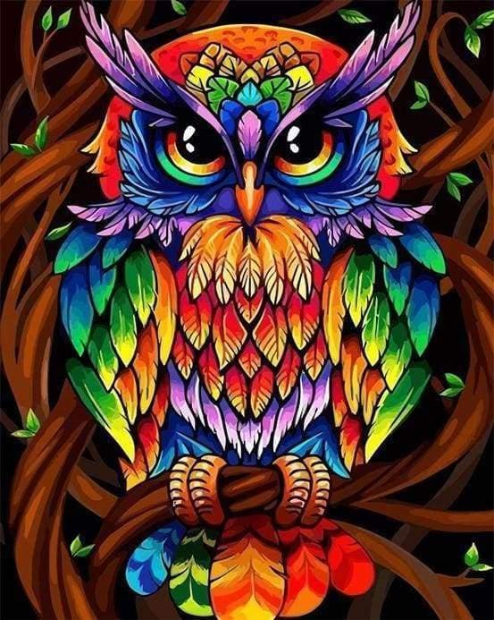 Image du produit Figured'Art Peinture par Numéros - Hibou coloré