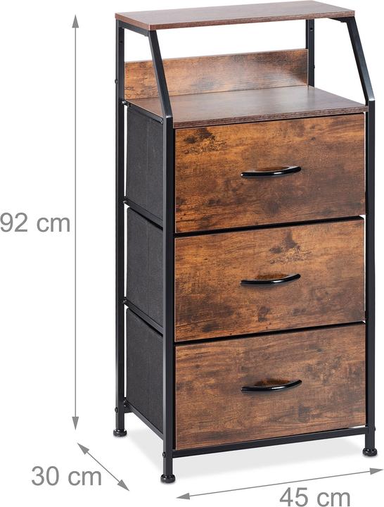 Immagine prodotto Relaxdays Cassettiera industriale (45 x 30 x 92 cm)