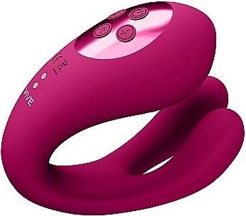 Productafbeelding Shots Yoko - Triple Action Vibrator Dubbele Pinnen met Clitorale Pulsgolf