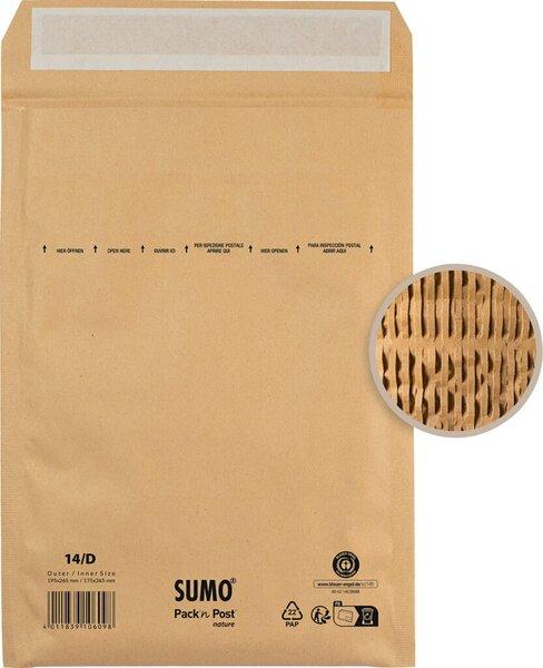 Actual product image Magni Paper padded bag D Sumo 10 brown 175x265mm (10 x)