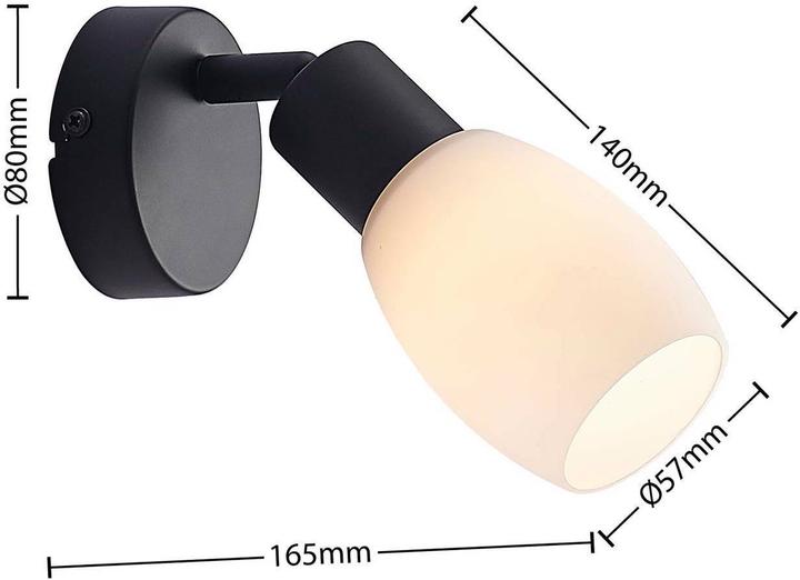 Actual product image Lindby Ilmana LED spotlight with glass, single flame (470 lm, E14)