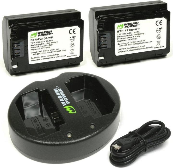 Actual product image Wasabi Power 2 NPW126 batteries and dual charger (Camera battery charger)