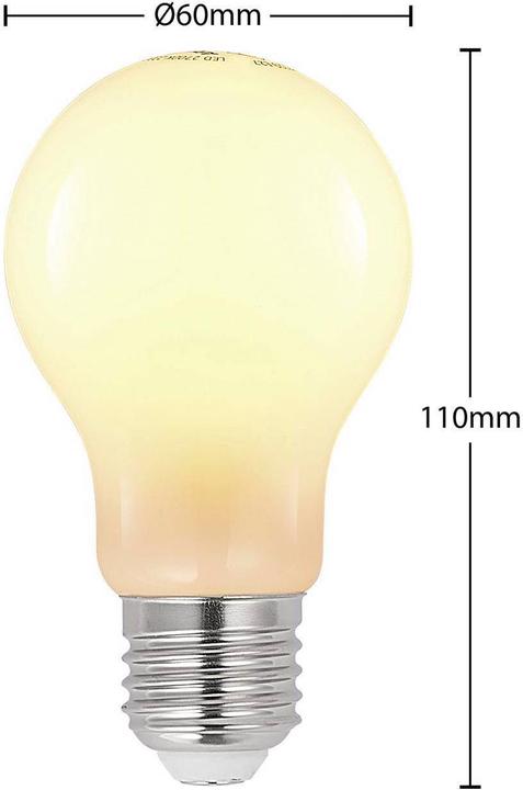 Actual product image Arcchio LED lamp E27 8W 2.700K dimmable, opal (E27, 8 W, 980 lm, 1 x, E)