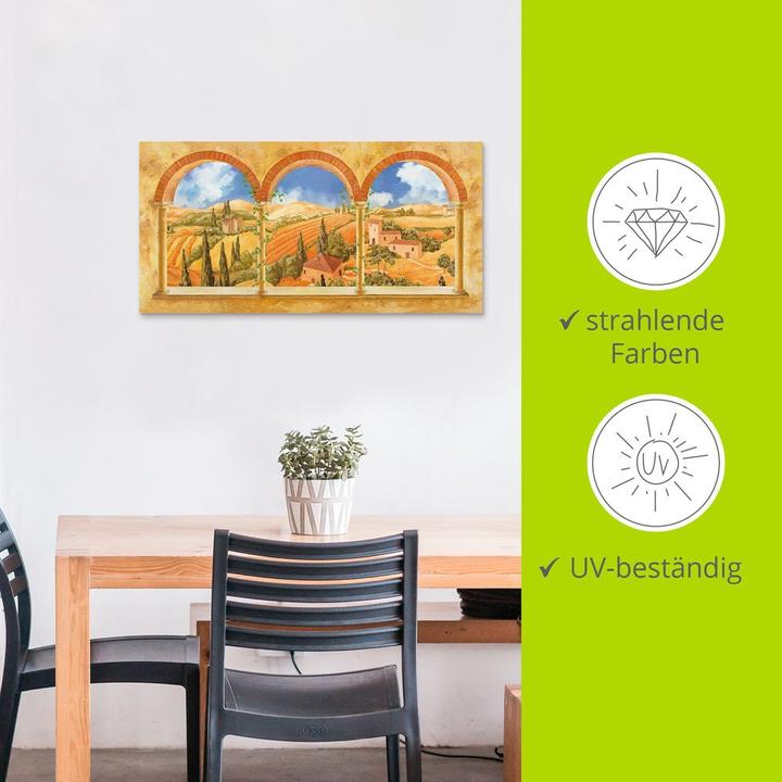 Actual product image Artland Three archways with a view of Tuscany S7WW (100 x 50 cm)