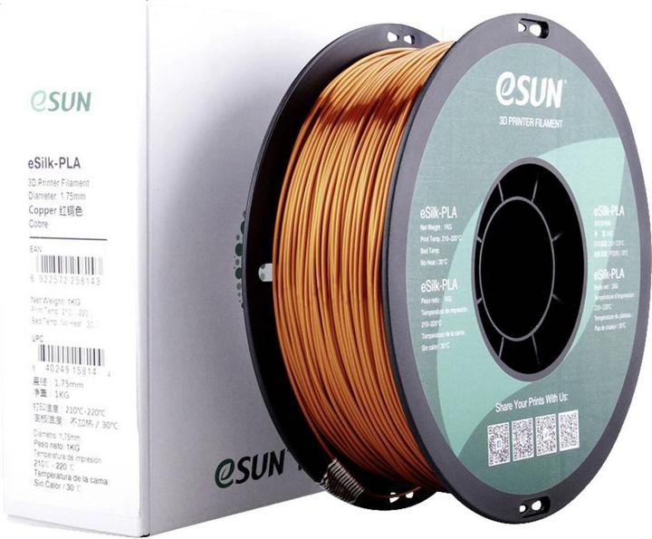 Actual product image eSUN eSilk-PLA Copper Filament PLA 1.75 mm 1 kg Copper (metallic) (PLA, 1.75 mm, 1000 g, Copper)