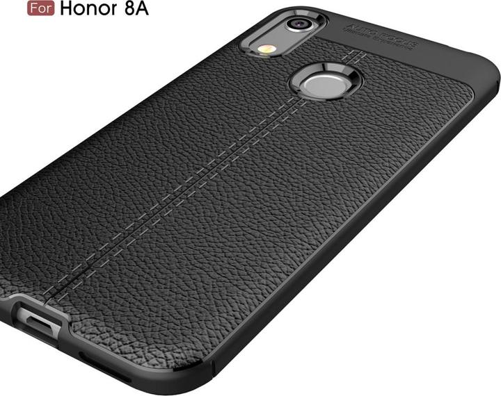 Actual product image Screenguard Honor 8A Case Leather Design TPU Cover (Fee 8A)