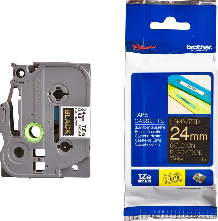Actual product image Brother Tze-354 (2.40 cm, Gold)