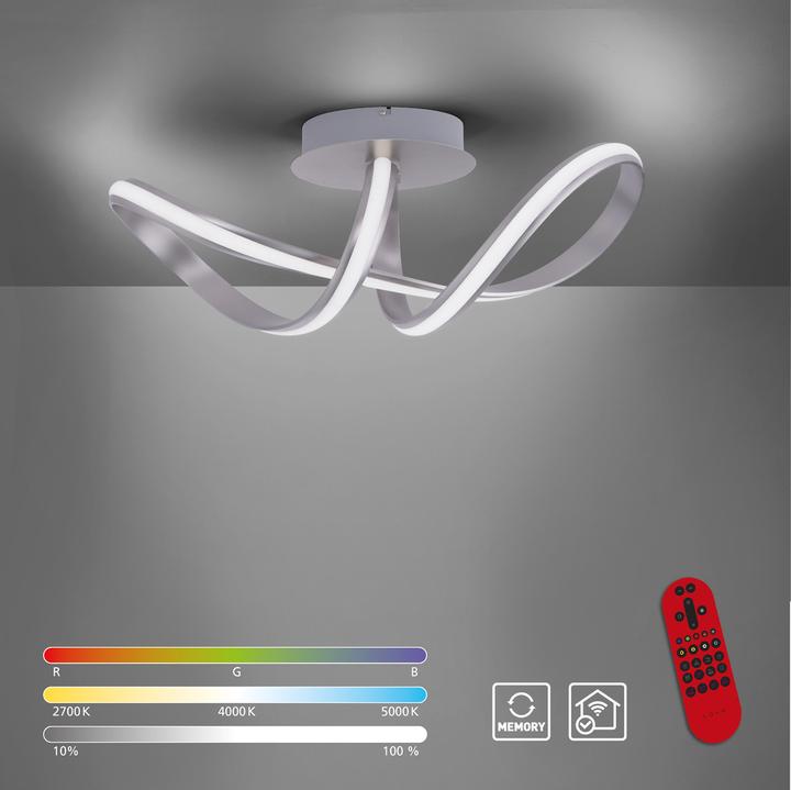 Actual product image Leuchten Direkt Ceiling light steel1xLEDBoard27005000KInterior lightIP20 (1300 lm)
