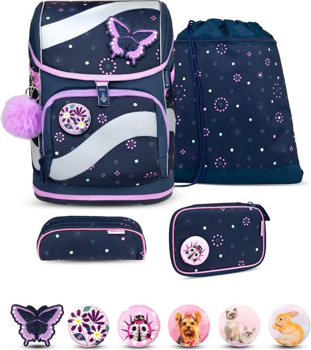 Belmil SMARTY Schulrucksack-Set Flowers (20 l)