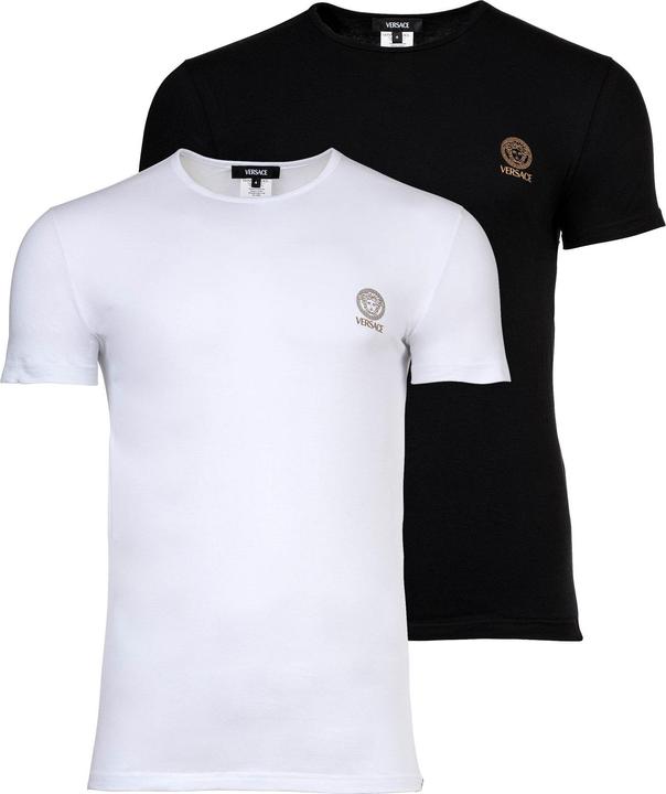 Produktbild Versace T-Shirt Bi-Pack Jersey Topeka Bi-Stretch Cotton Organic New Logo (L)