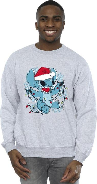 Immagine prodotto Disney Lilo And Stitch Christmas Lights Sketch Felpa Uomo (XL)