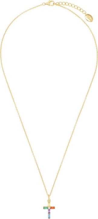 Produktbild S.Oliver Halsschmuck für Damen, 925 Sterling Silber, Zirkonia (synth.) | Kreuz (Silber 925, 3 cm)