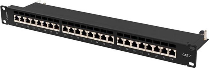 Lanberg Pannello patch 24 porte 1U Cat.7 FTP nero PPS7-1024-B