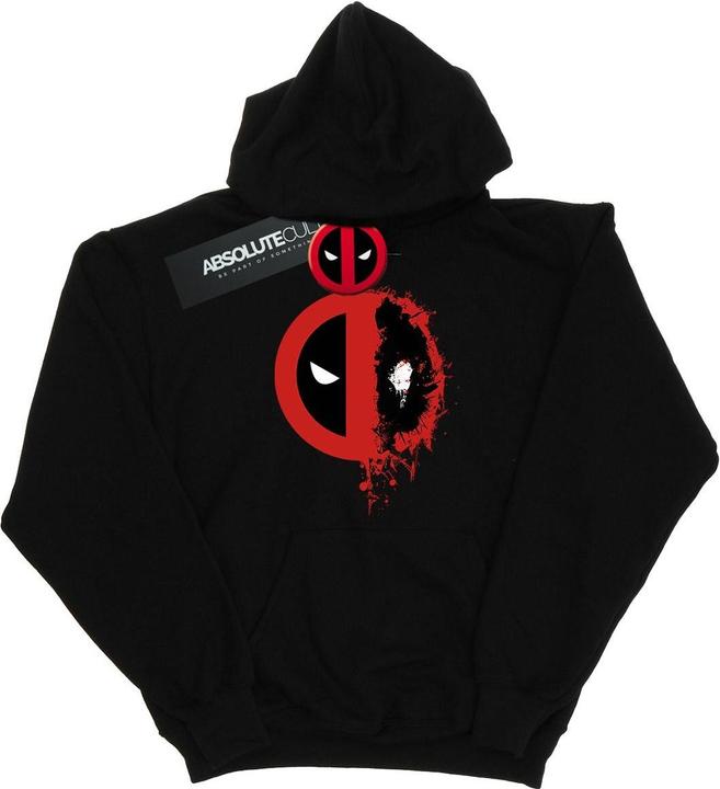 Actual product image Deadpool Mens Paint Splatter Logo Hoodie (S)